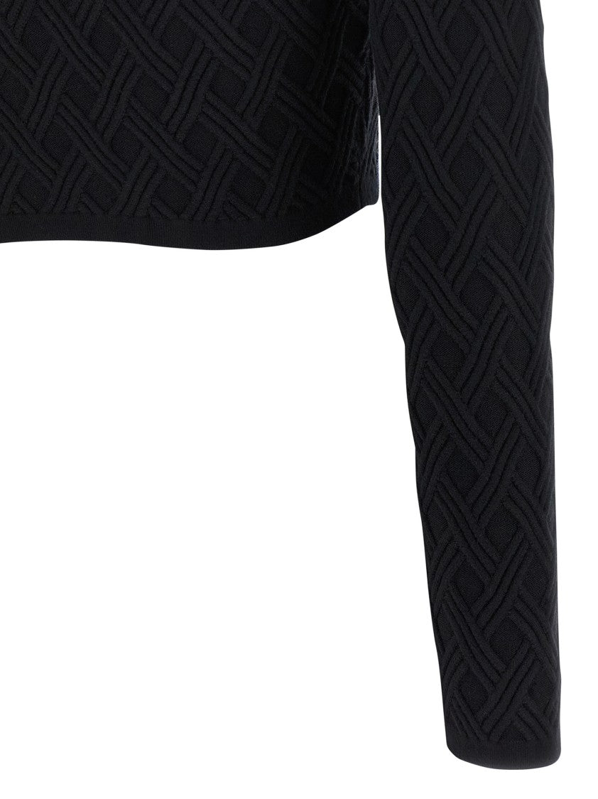 Elisabetta Franchi Jewel Zip Puller Cardigan