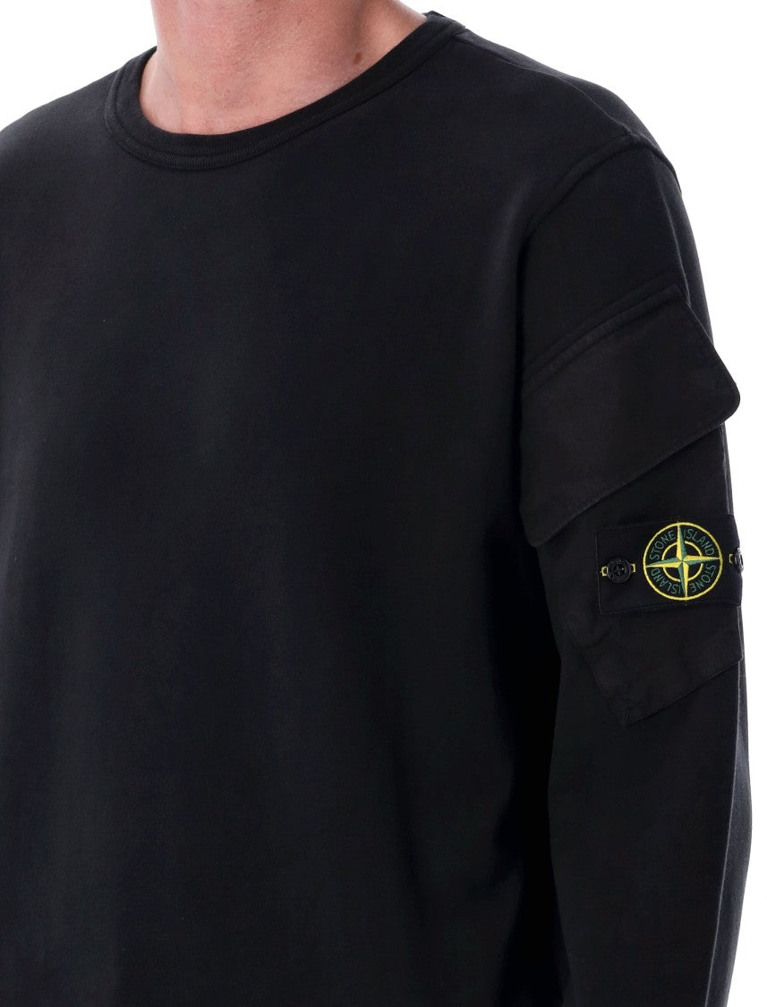 Stone Island Brushed Organic Cotton Sweatshirt