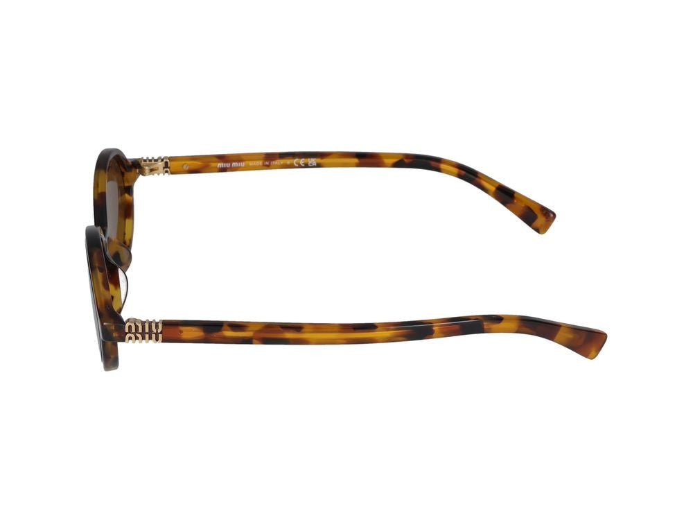 Miu Miu Tortoiseshell Round Acetate Sunglasses
