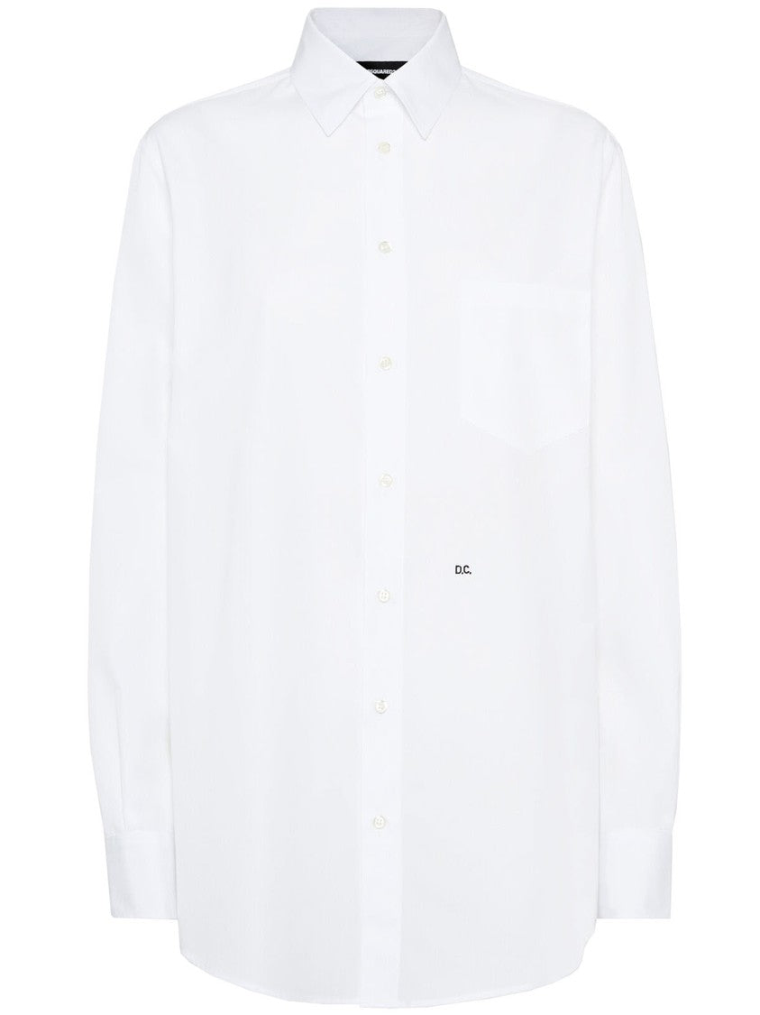 Dsquared2 Maxi Dean White Cotton Button Shirt