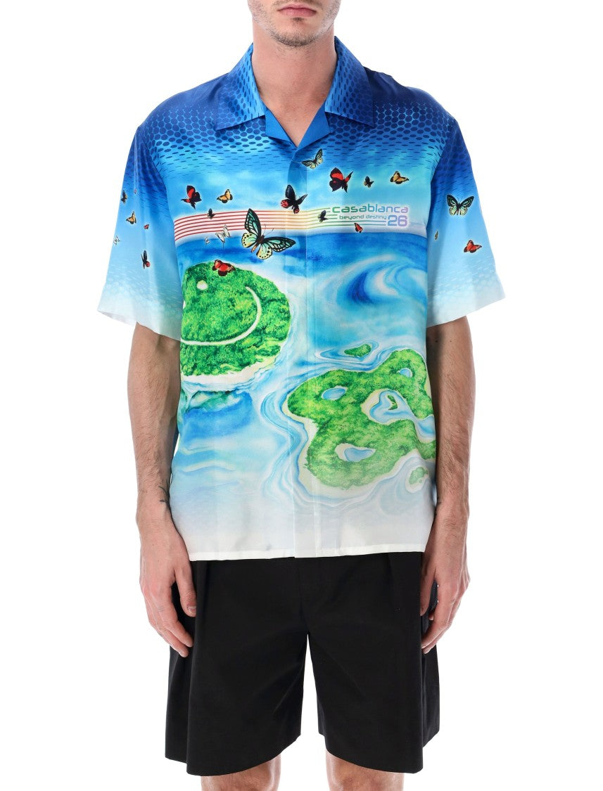 Casablanca Beyond Destiny Multicolor Silk Shirt
