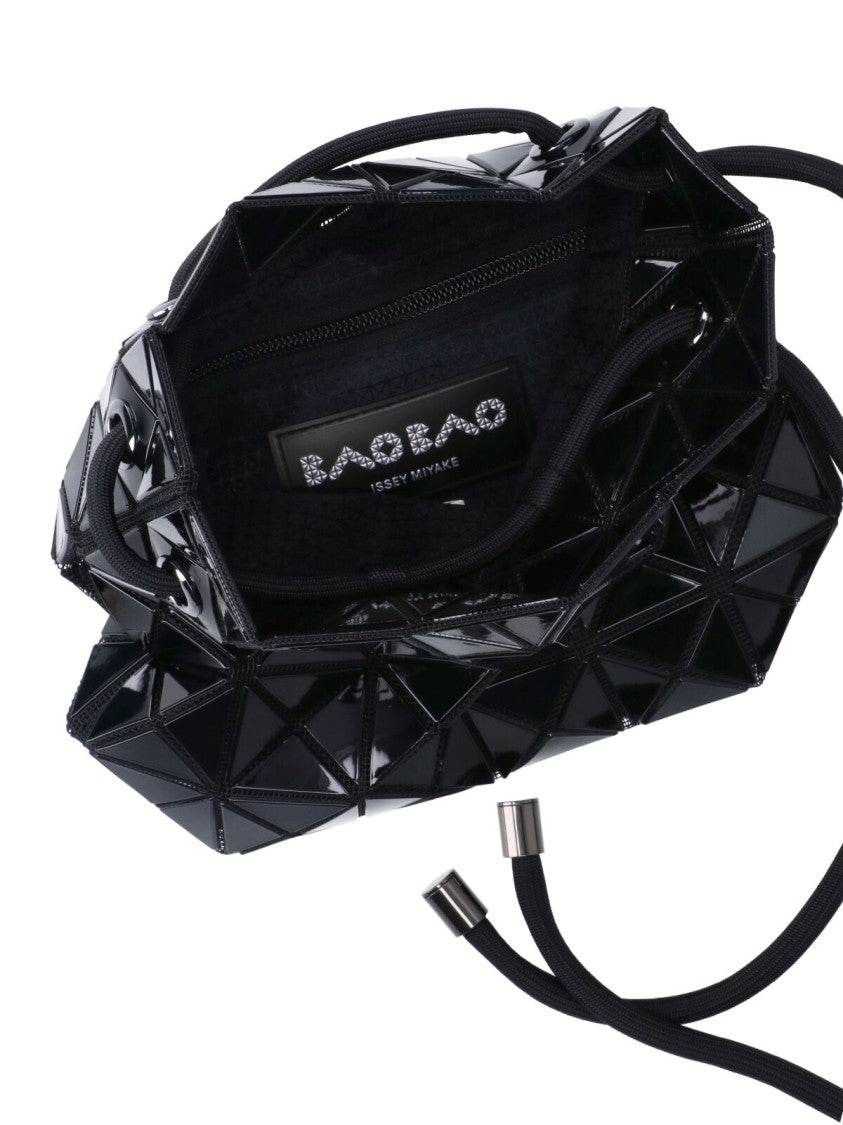 Bao Bao Issey Miyake Black Wring Geometric Pvc Drawstring Bucket Bag