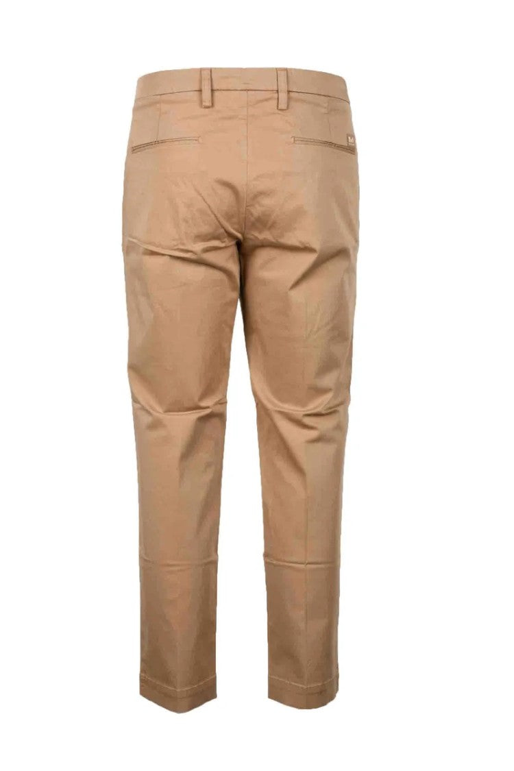 Entre Amis Slim Fit Cotton Stretch Trousers With Tailored Silhouette