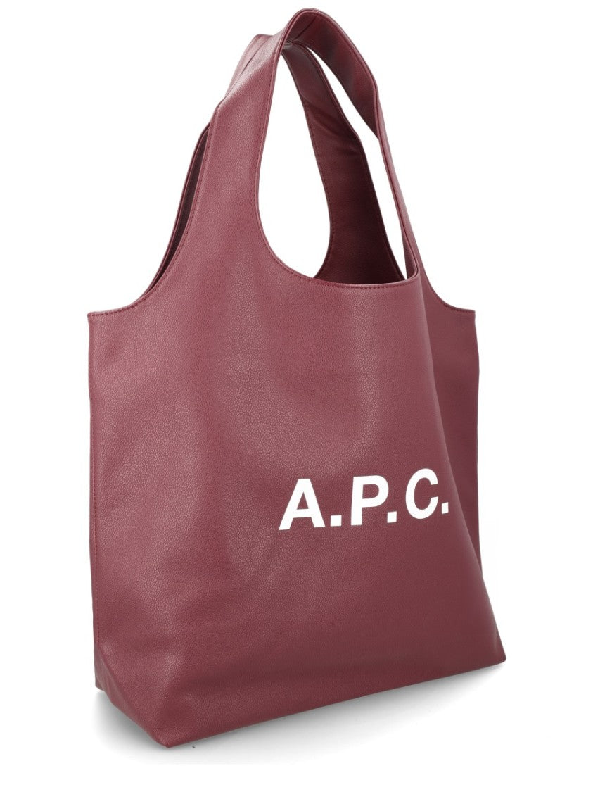 A.P.C. Neutrals Ninon Minimalist Polyurethane Tote Bag