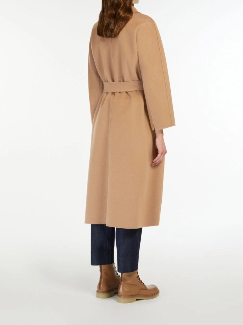 Max Mara Brown Esturia Belted Knee-Length Coat