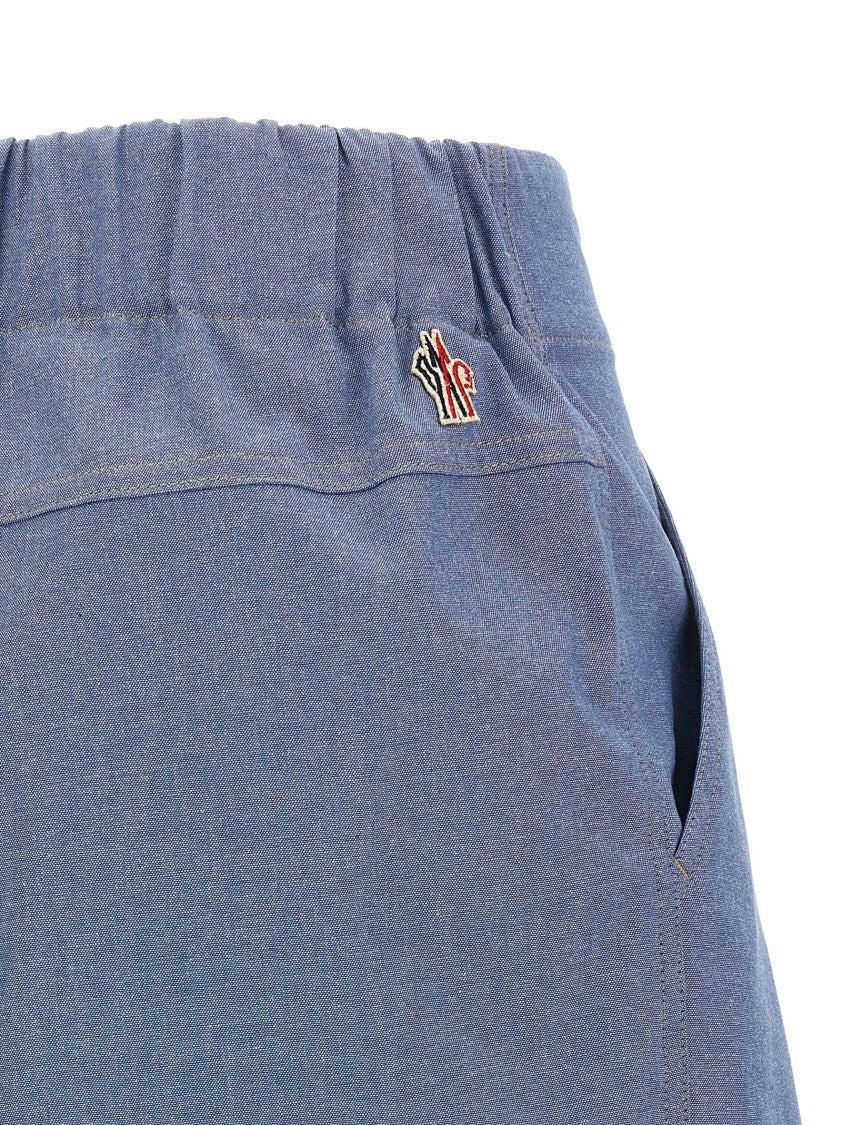 Moncler Grenoble Chambray Cotton Shorts