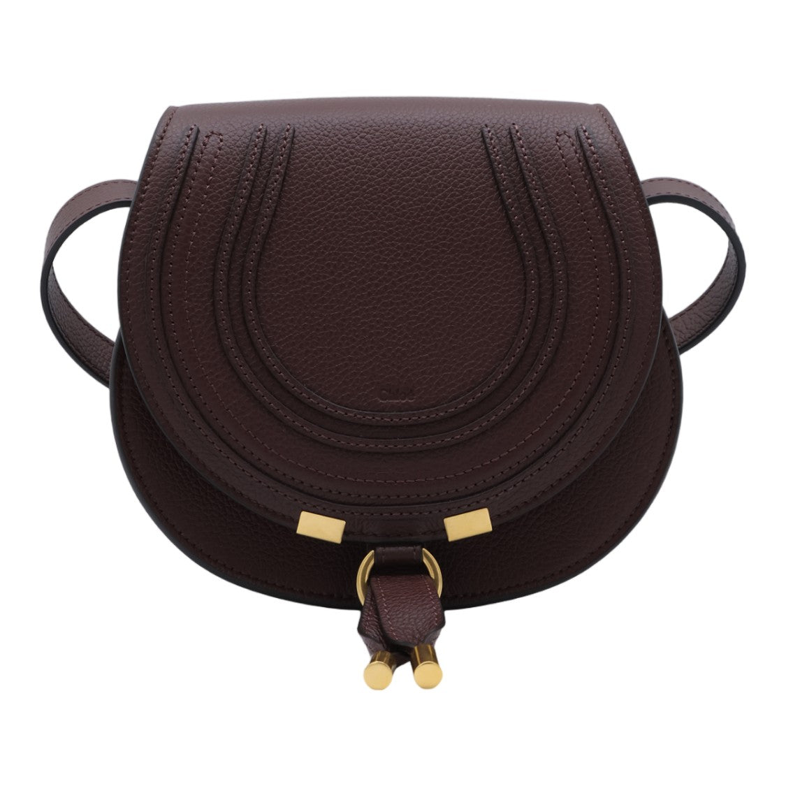Chloé Structured Saddle Bag With Horseshoe Stitching