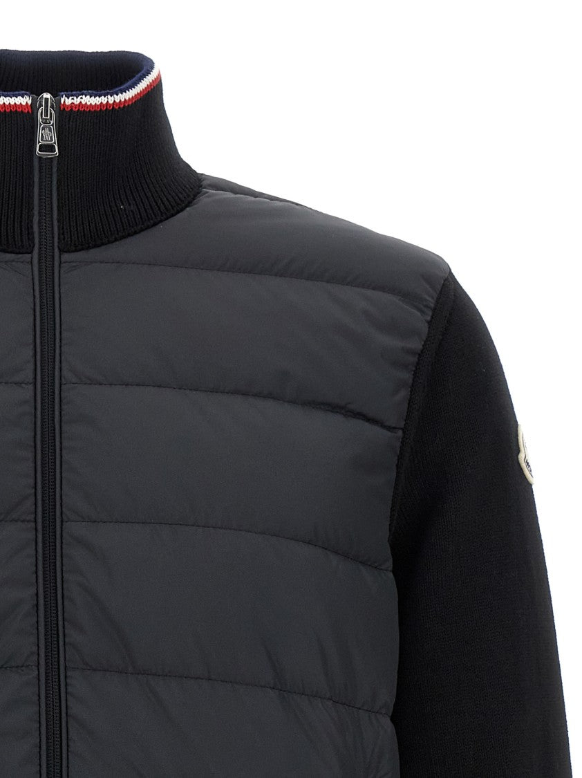 Moncler Tricolor Detail Padded Cardigan
