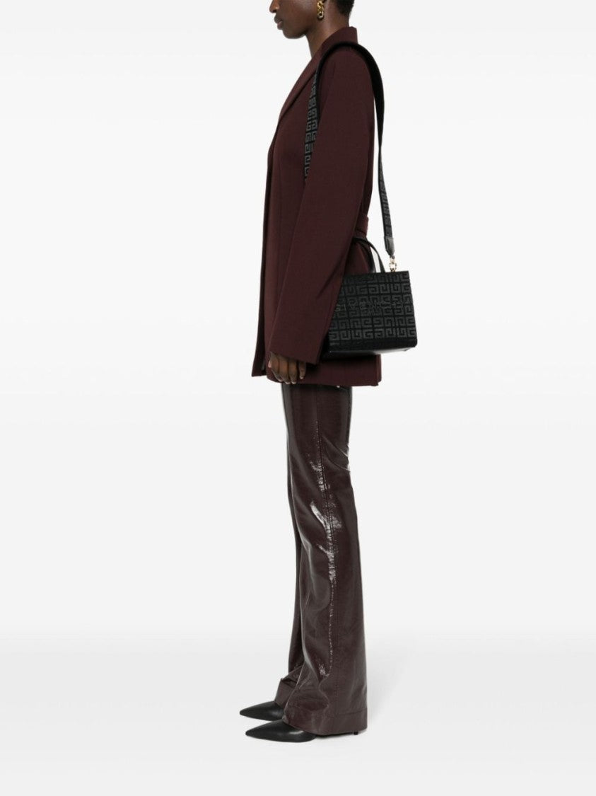 Givenchy Black Canvas Tote Bag With Signature 4G Embroidery