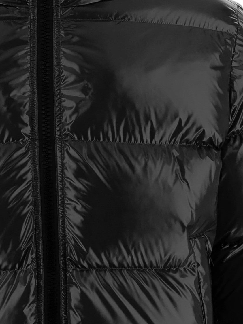Herno Quilted Nylon Down Jacket With Adjustable Hood And Elasticated Hems