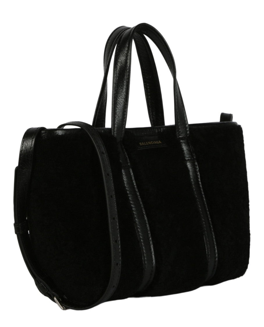 Balenciaga Barbes East West Shearling Shopper Bag