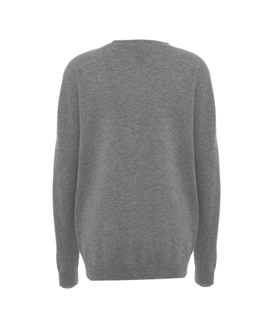 Jeio Diamond Pattern Knit Sweater With Ribbed Cuffs