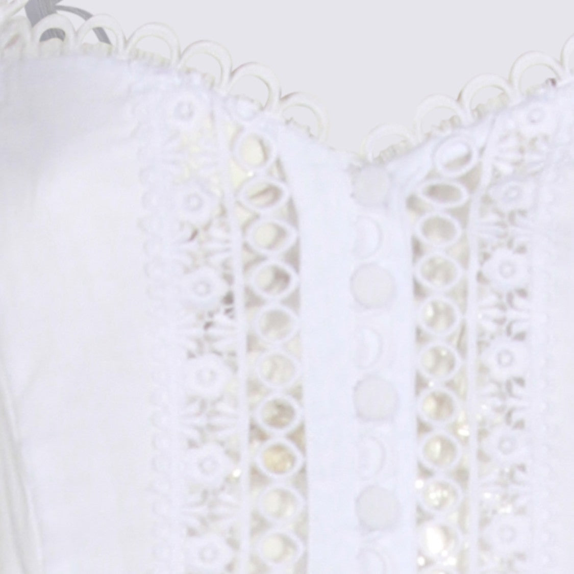Charo Ruiz Ibiza Cascading White Maxi Dress With Lace Detailing And Braided Straps