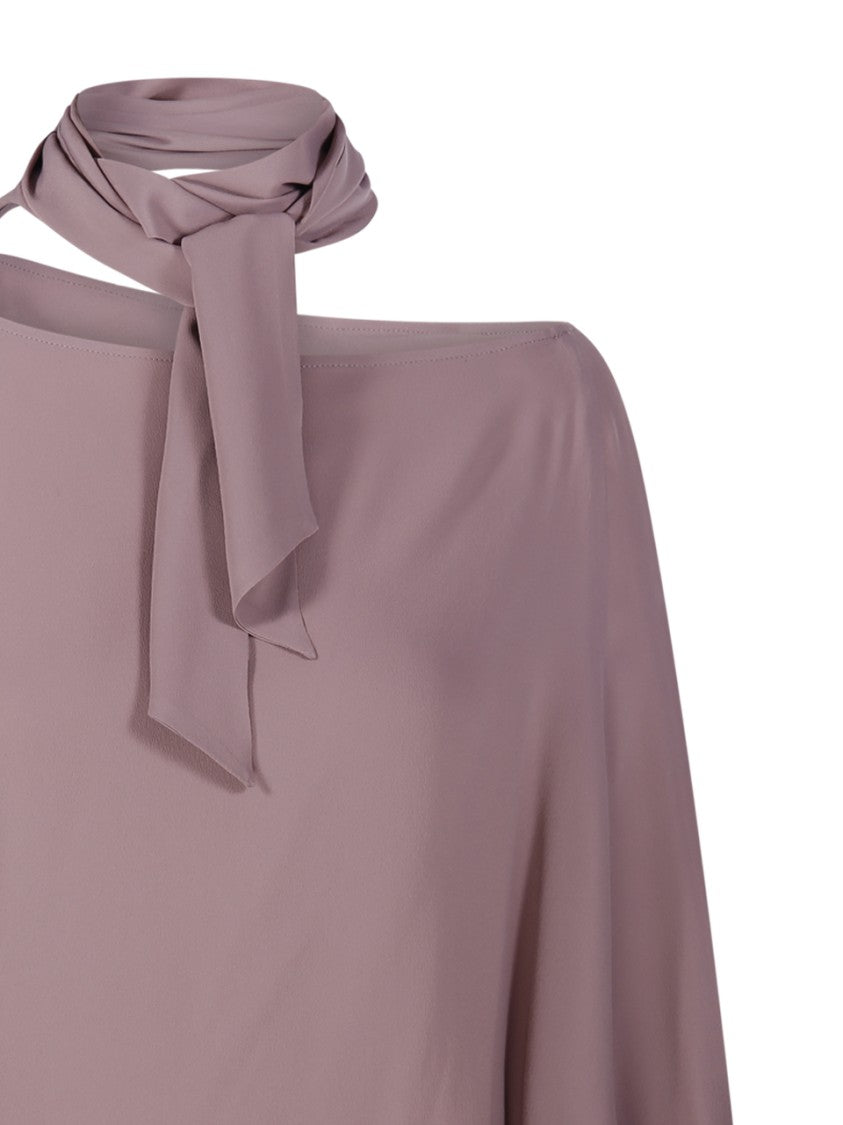 Federica Tosi Asymmetrical Blouse With Elegant Neck Tie