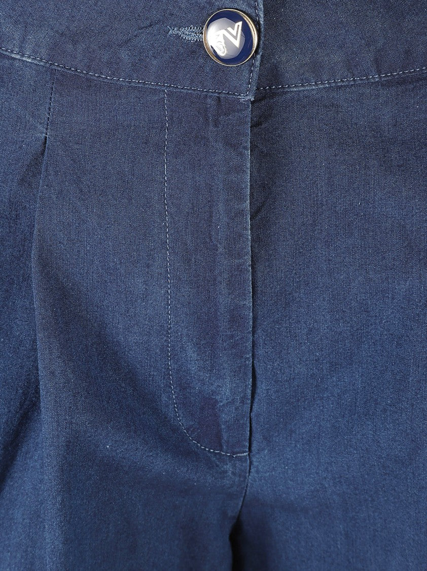 Valentino Garavani Straight-Leg High-Waisted Jeans With Tailored Cuffed Finish