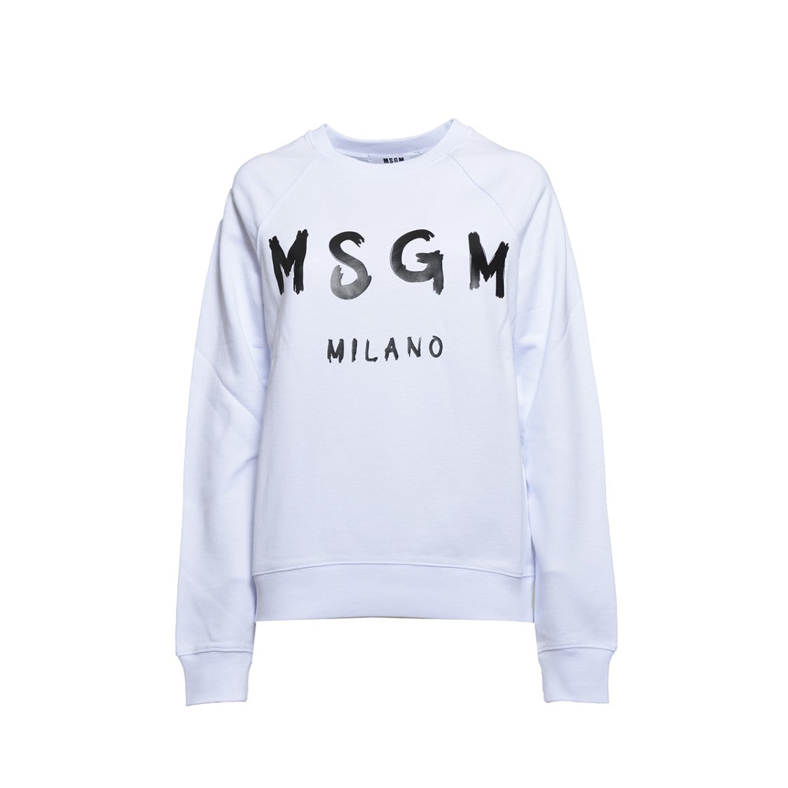 Msgm White Cotton Crewneck Sweatshirt