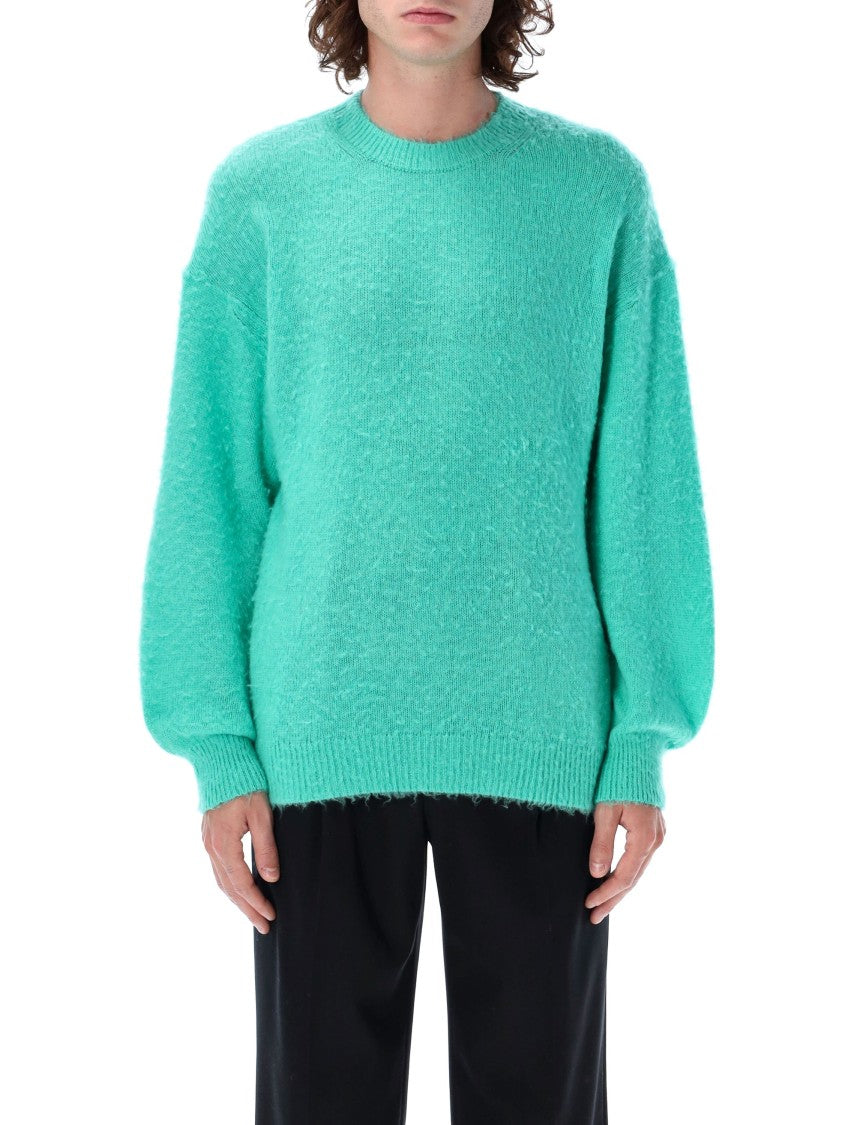 Auralee Brushed Wool Cashmere Silk Knit Sweater