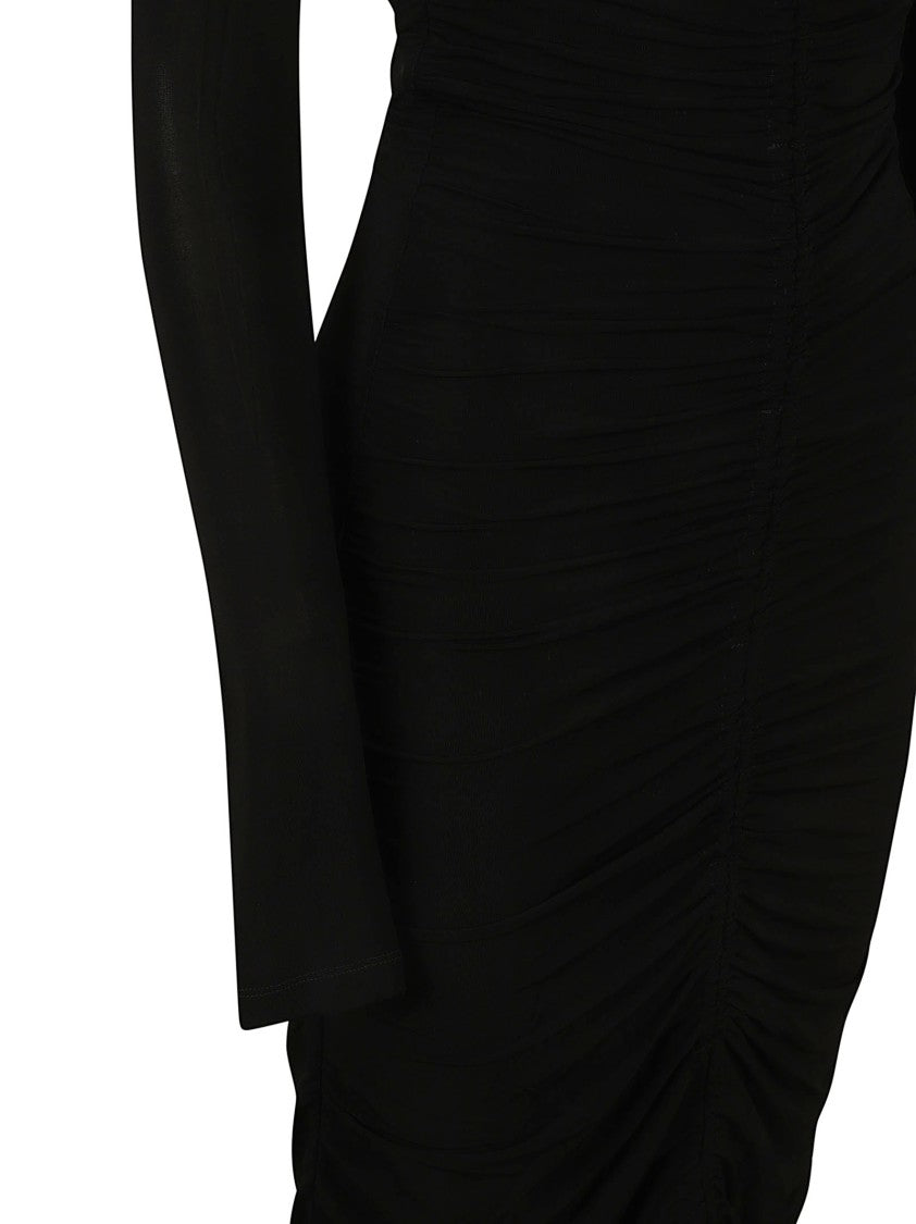 Isabel Marant Form-Fitting Black Dress With Keyhole Neckline