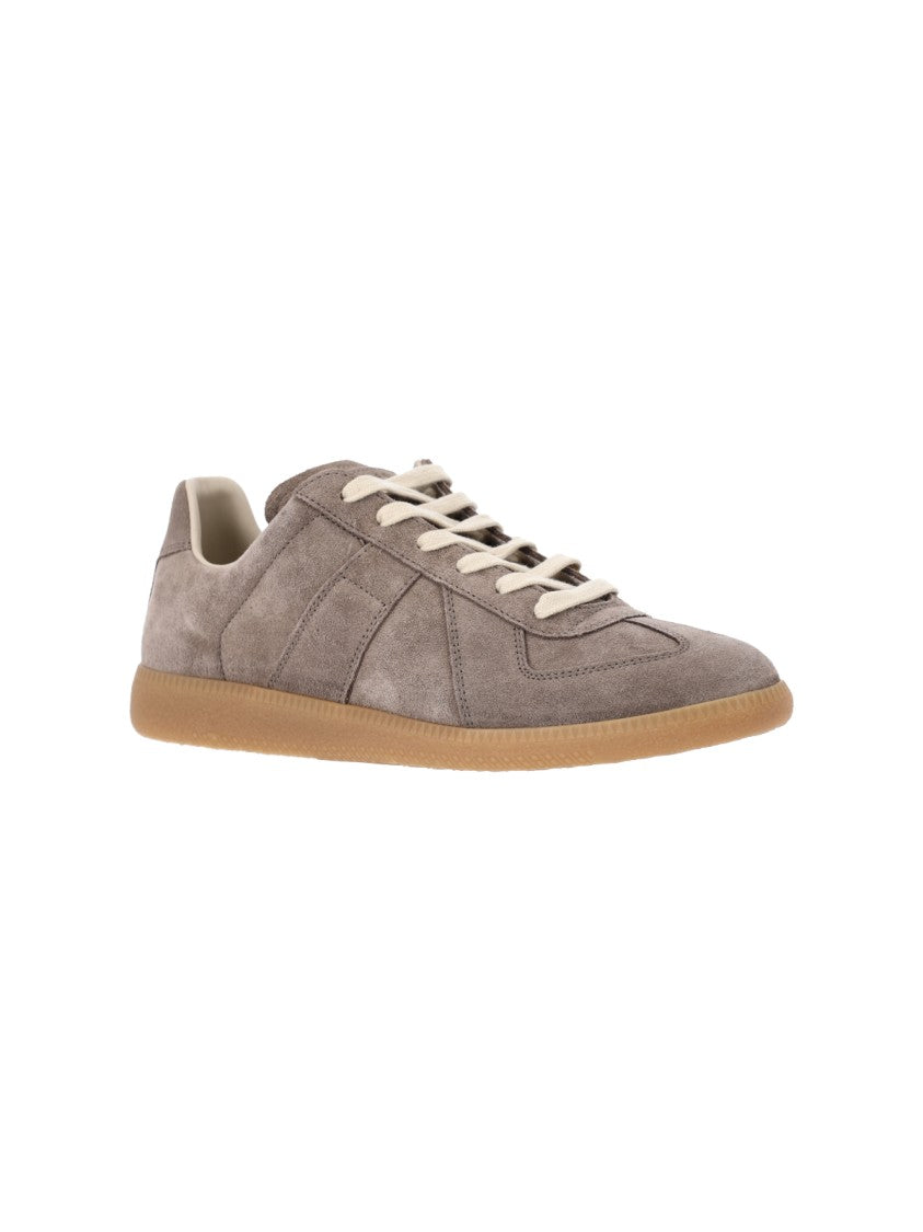 Maison Margiela Low-Profile Suede Gum-Sole Sneakers