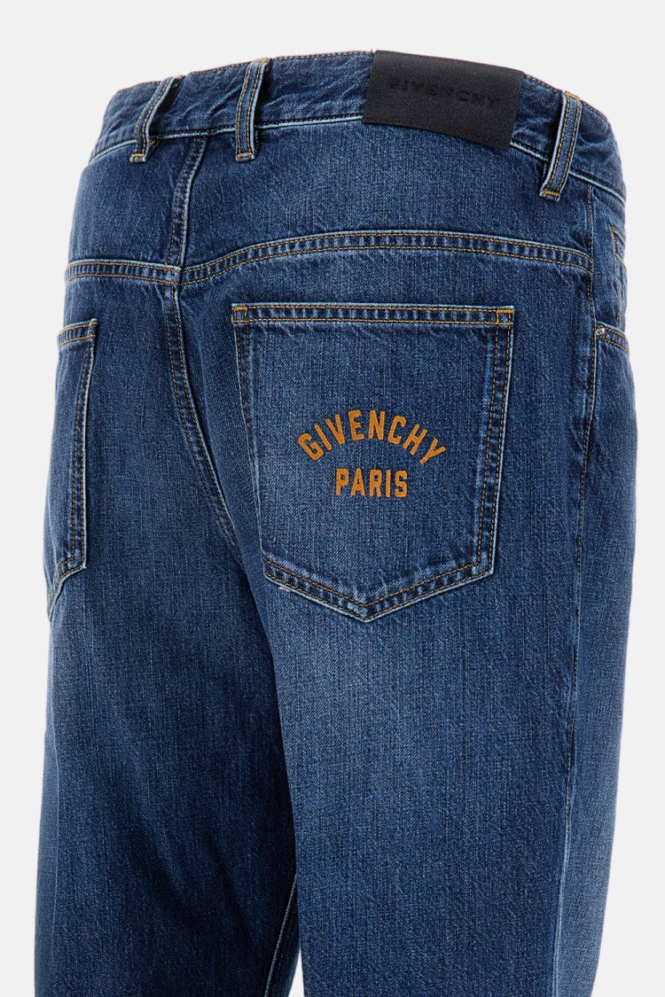 Givenchy Straight-Leg Denim Jeans With Embroidered Logo