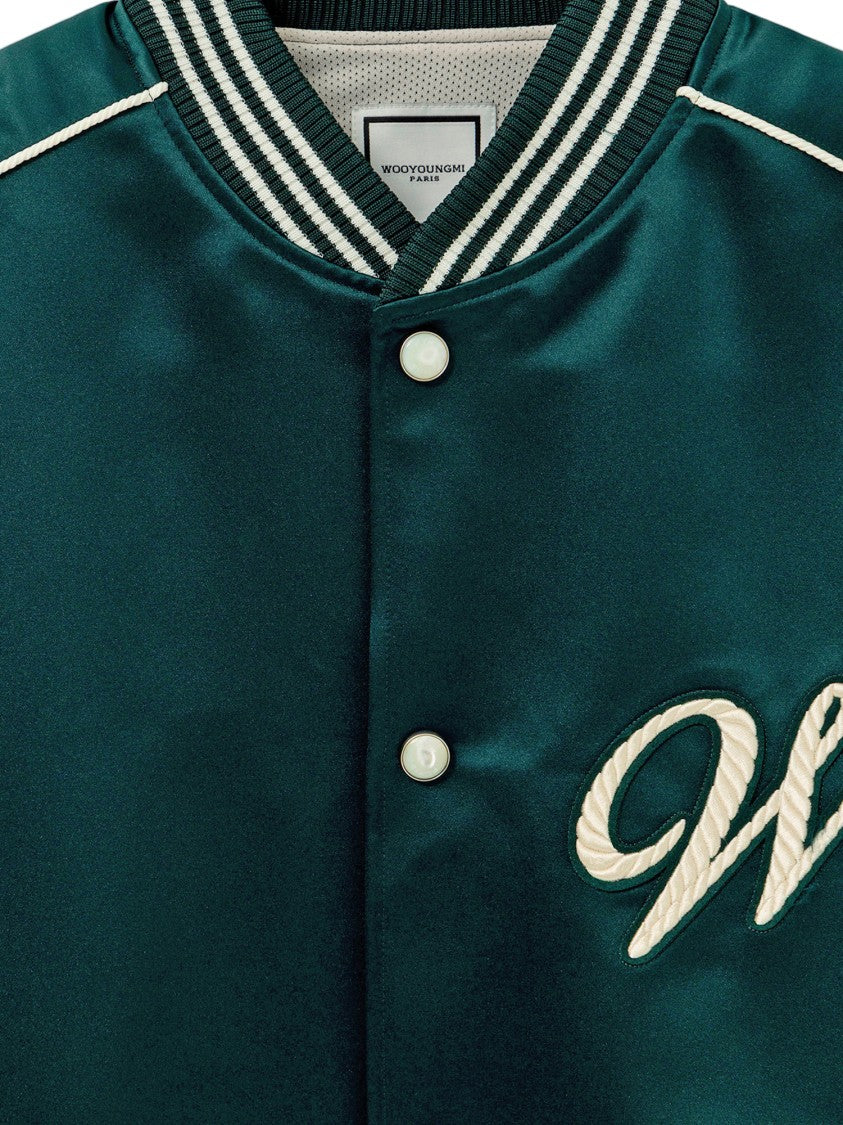 Wooyoungmi Varsity-Inspired Nylon Jacket With Contrast Trim