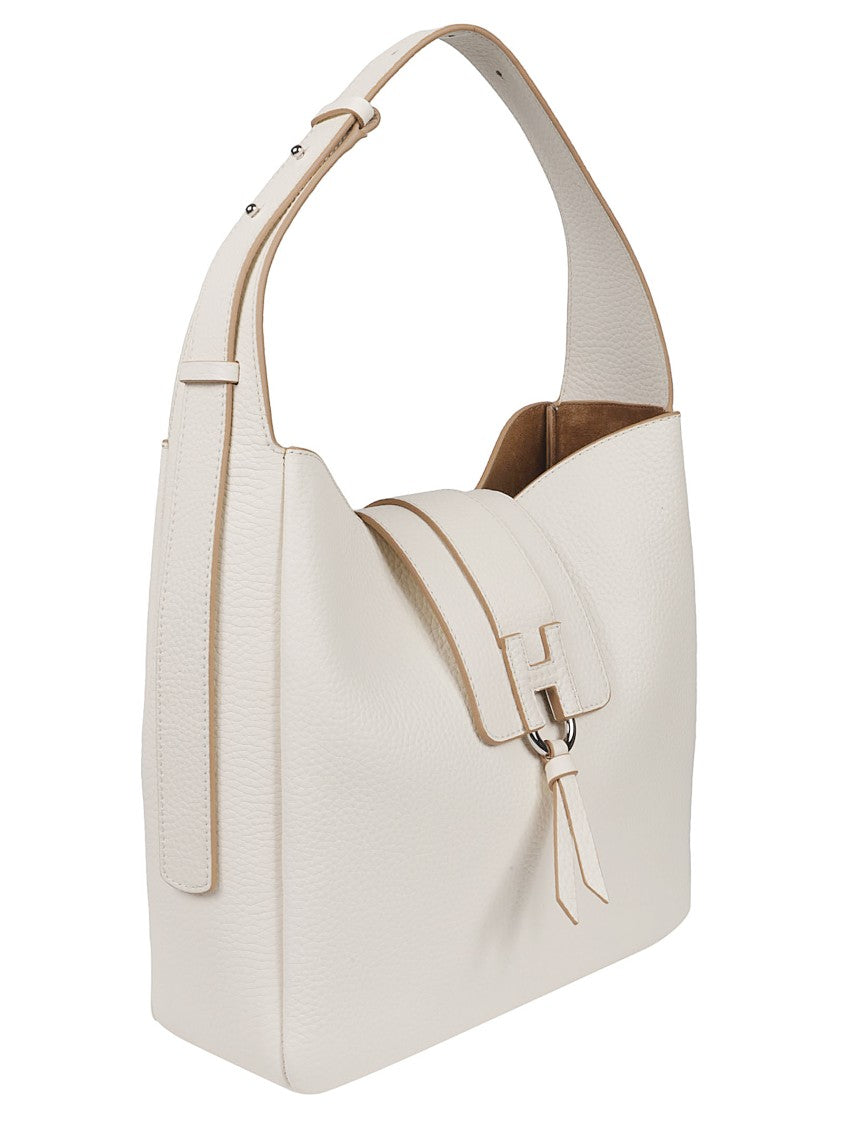 Hogan H01x Textured Calf Leather Hobo Bag