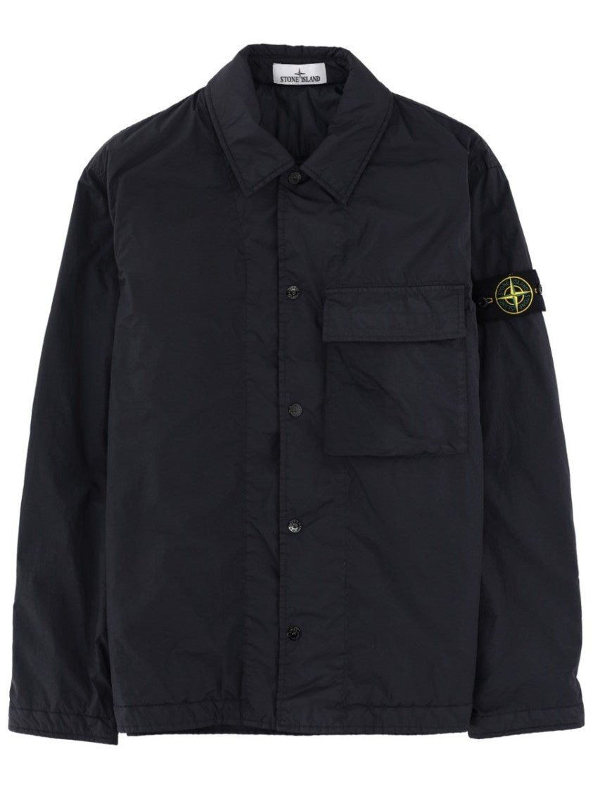 Stone Island Neutral Boxy Padded Sleeve Patch Shirt