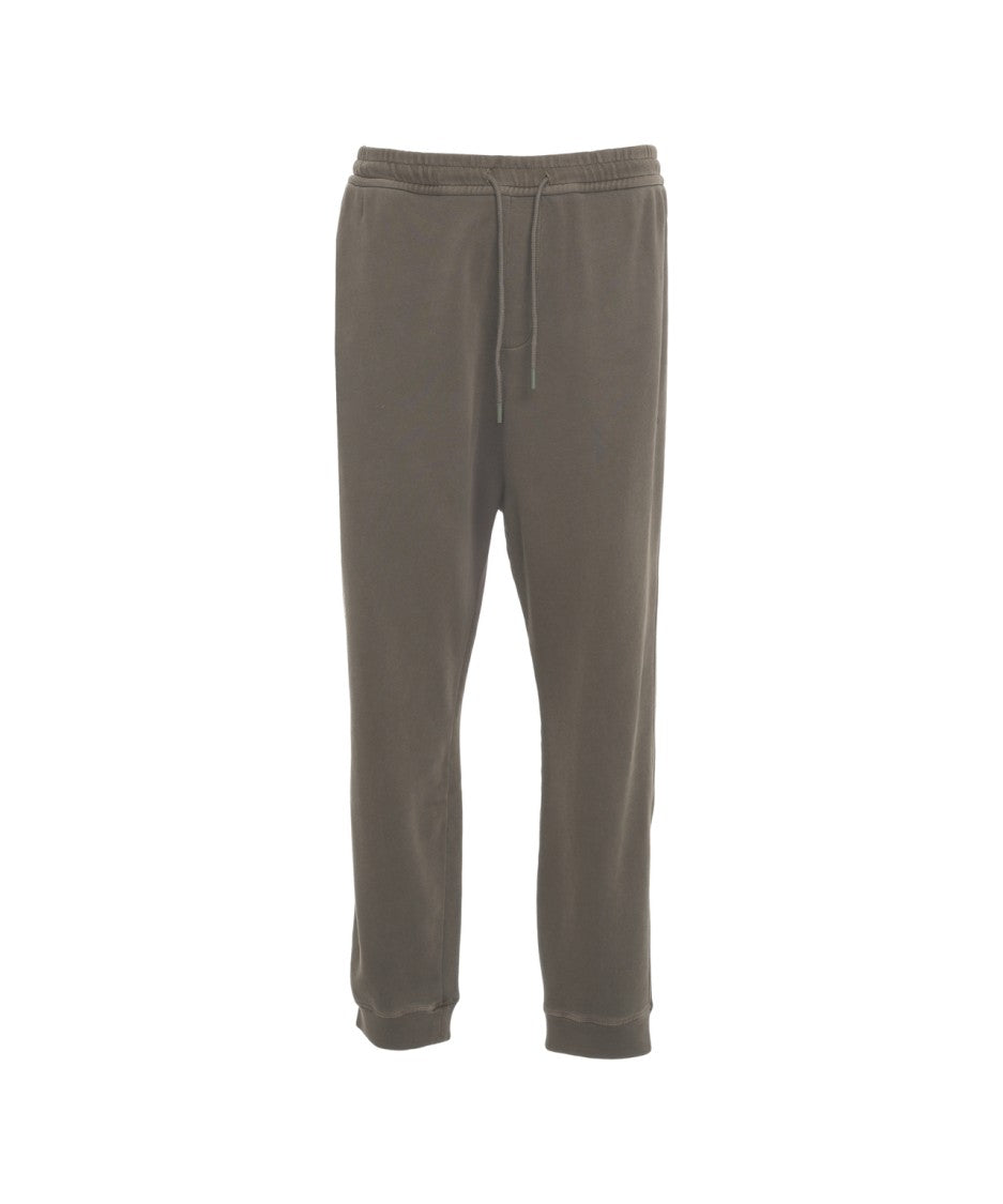 Closed Adjustable Waist Fleece Joggers With Ribbed Cuffs