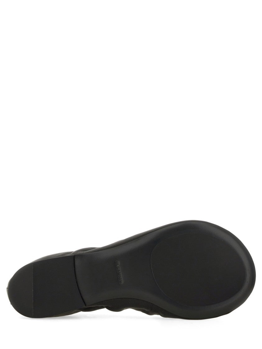 Jil Sander Nappa Ballerina Flats With Subtle Heel
