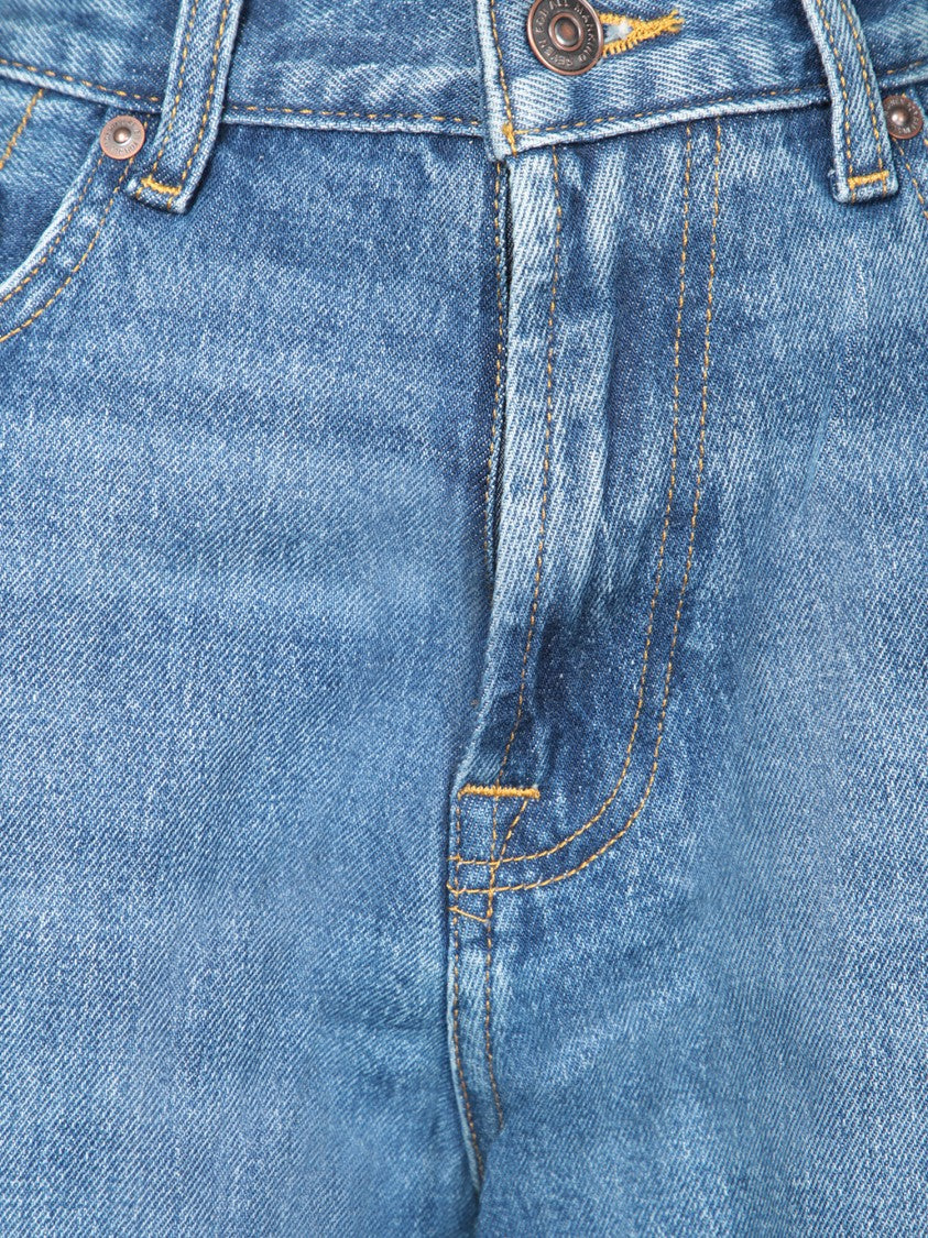 7 For All Mankind Relaxed Wide-Leg Blue Denim Jeans