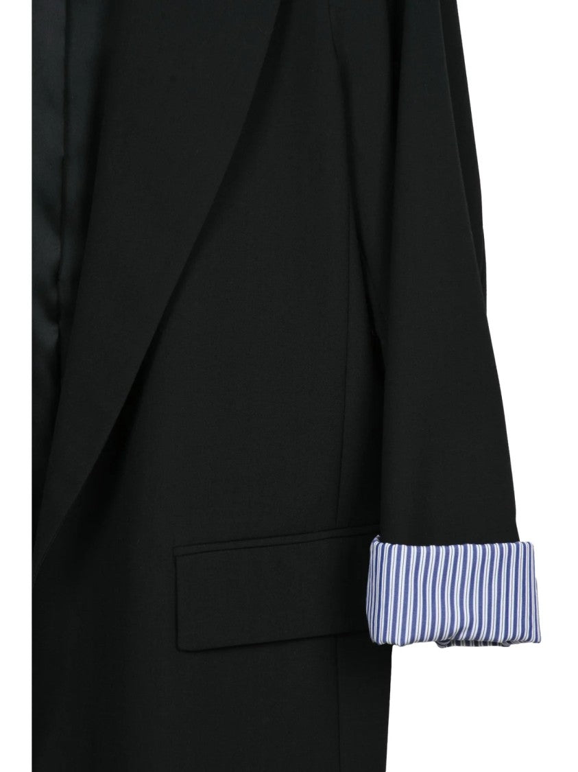 Marella Sport Open-Front Jacket With Tailored Lapel And Contrasting Lining