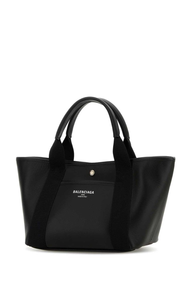 Balenciaga Black Leather Biarritz Shopping Bag