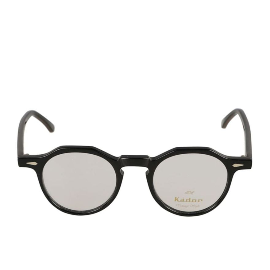 Kador Justin Classic Round Frame Eyeglasses With Geometric Accents