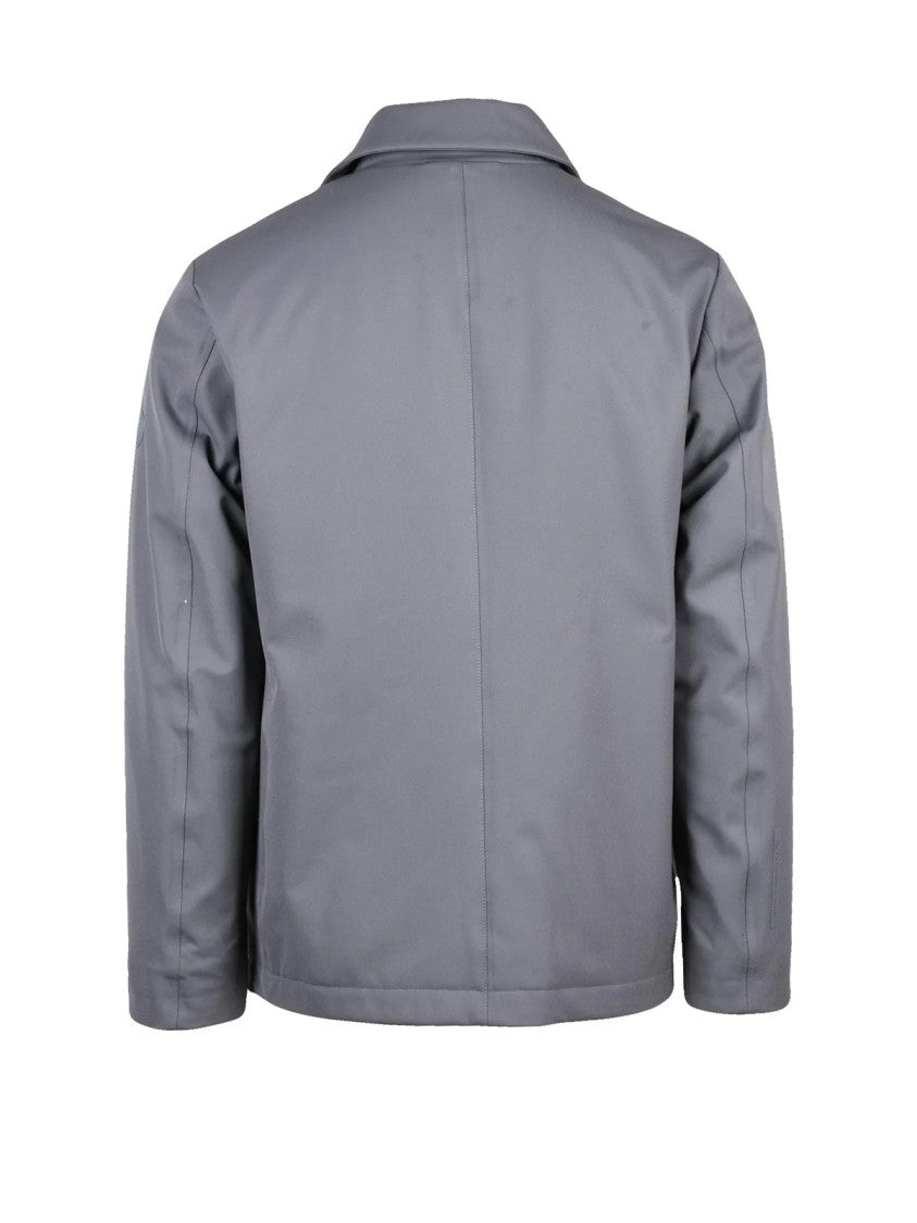 People Of Shibuya Structured Grey Kasugai Coat With Quilted Interior And Functional Design