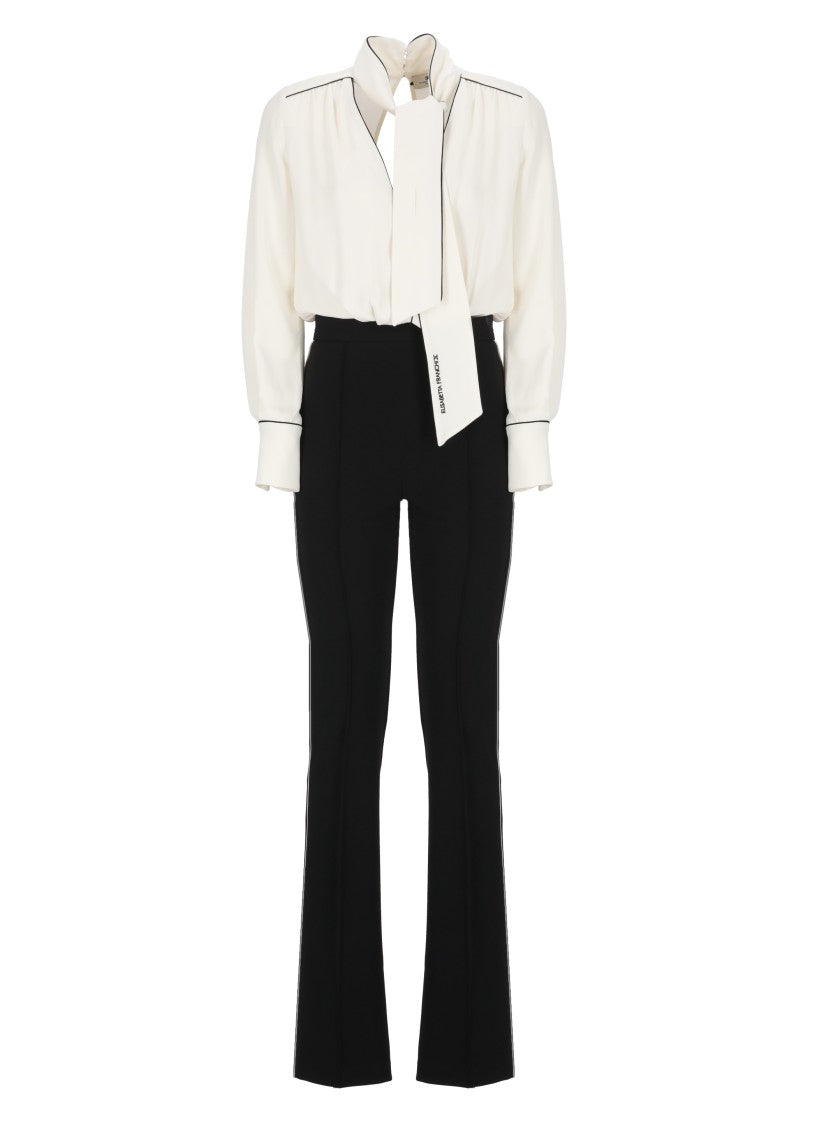 Elisabetta Franchi Ivory Crepe Suit