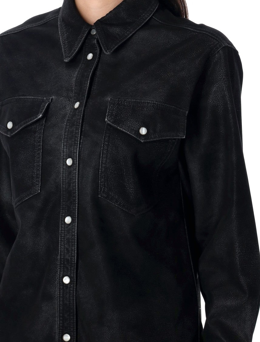 Isabel Marant Étoile Karima Eco Leather Classic Shirt