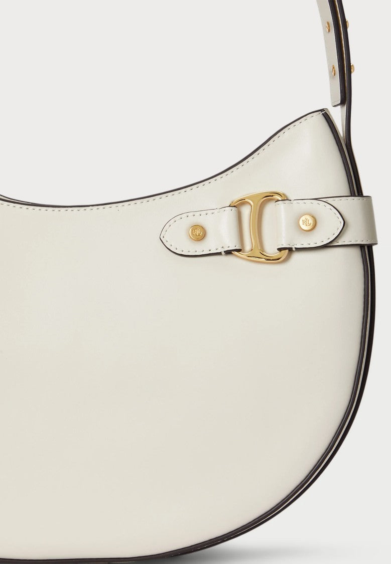 Lauren Ralph Lauren White Tasha Large Rattan Shoulder Bag