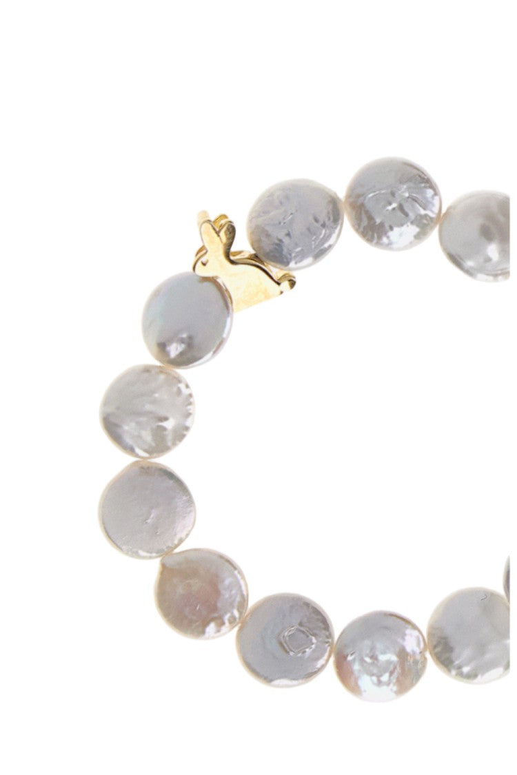 Aliita Rabbit Pearl 9K Gold Flat Pearl Bracelet