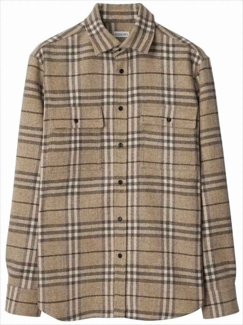 Burberry Classic Plaid Long-Sleeve Shirt In Wool