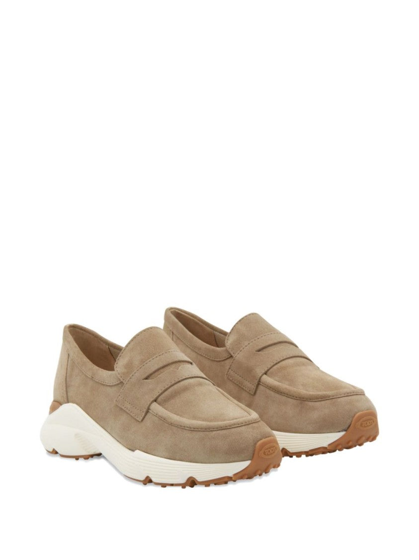 Tod's Sleek Suede Loafers With Penny Strap