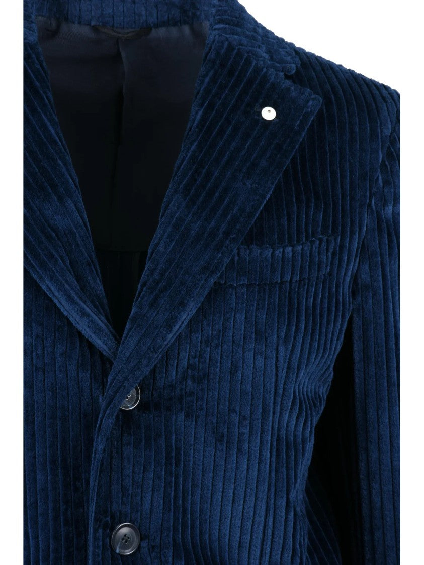 L.B.M. 1911 Blue Cotton Corduroy Coat
