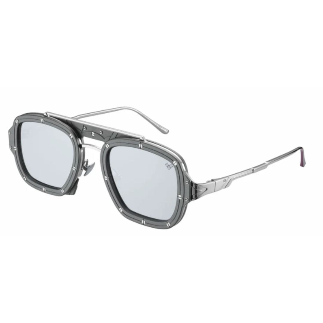 Vysen Blaze Bz-3 Geometric Titanium Sunglasses With Rivet-Like Accents