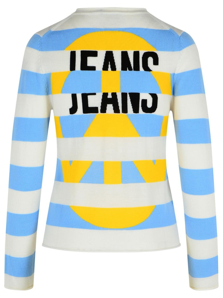 Moschino Jeans Multicolor Virgin Wool Sweater