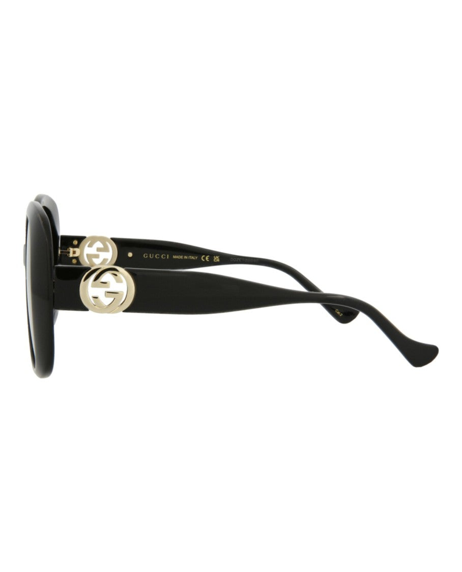 Gucci Square-Frame Injection Sunglasses With Gold-Tone Logo Accents