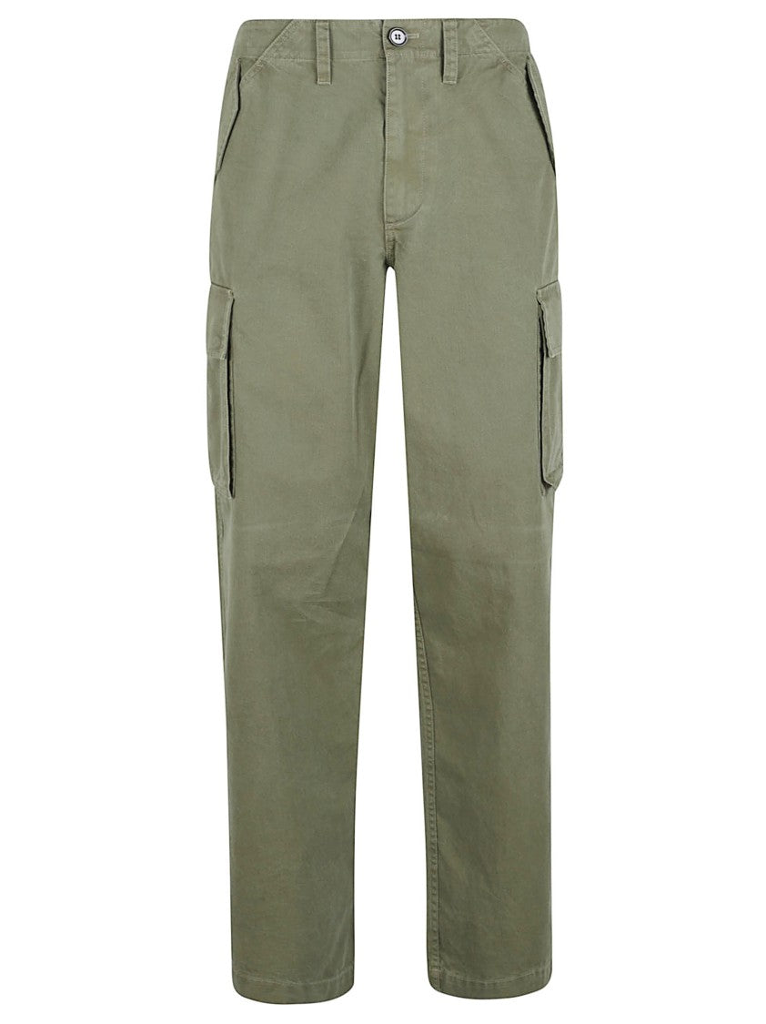 Burberry High-Waisted Oversized Cotton Trousers With Utility Pockets