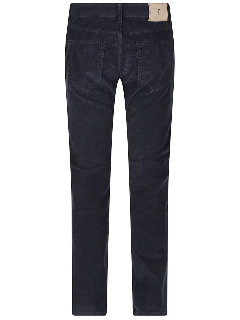 Pt Torino Black Swing Slim-Fit Five-Pocket Denim Jeans