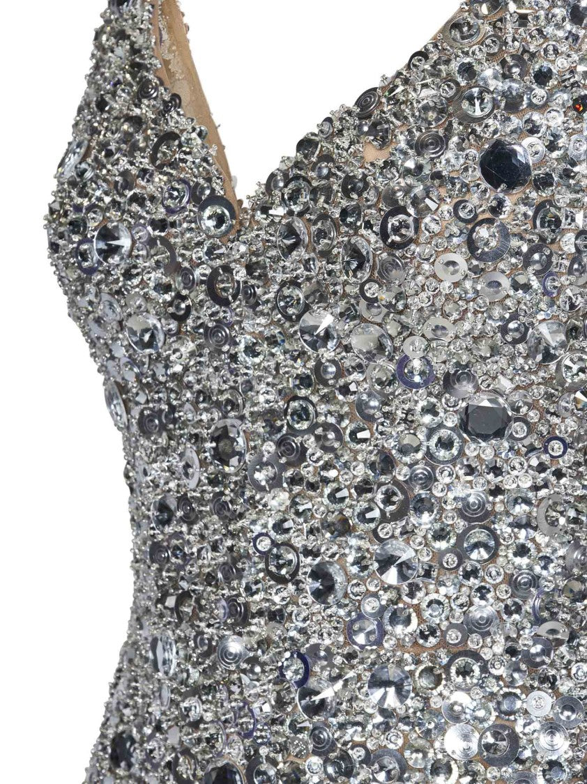 Zuhair Murad Ankle-Length Silver Dress
