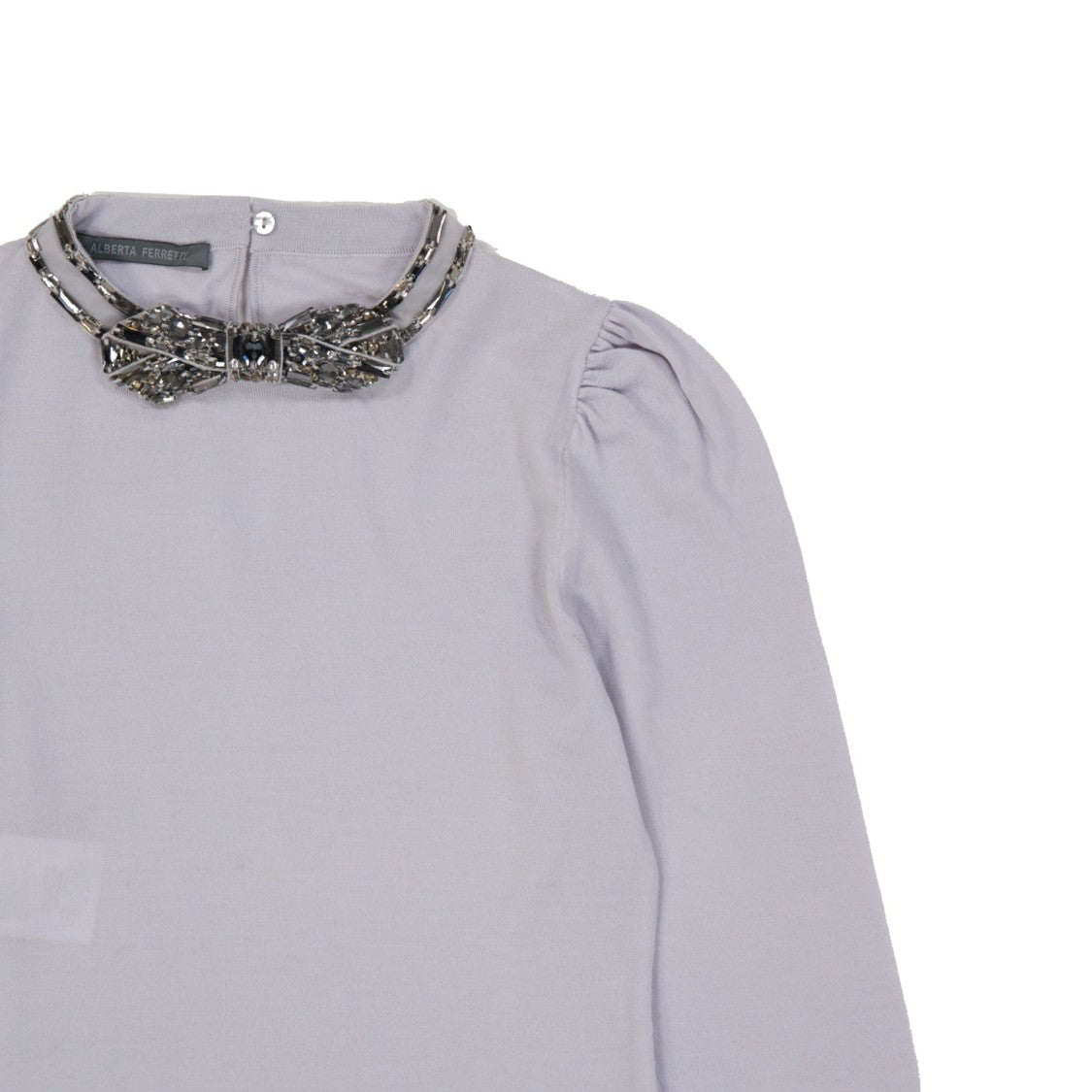 Alberta Ferretti Virgin Wool Sweater With Balloon Sleeves