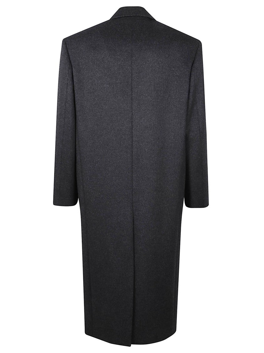 Saint Laurent Structured Double-Breasted Coat With Notch Lapel
