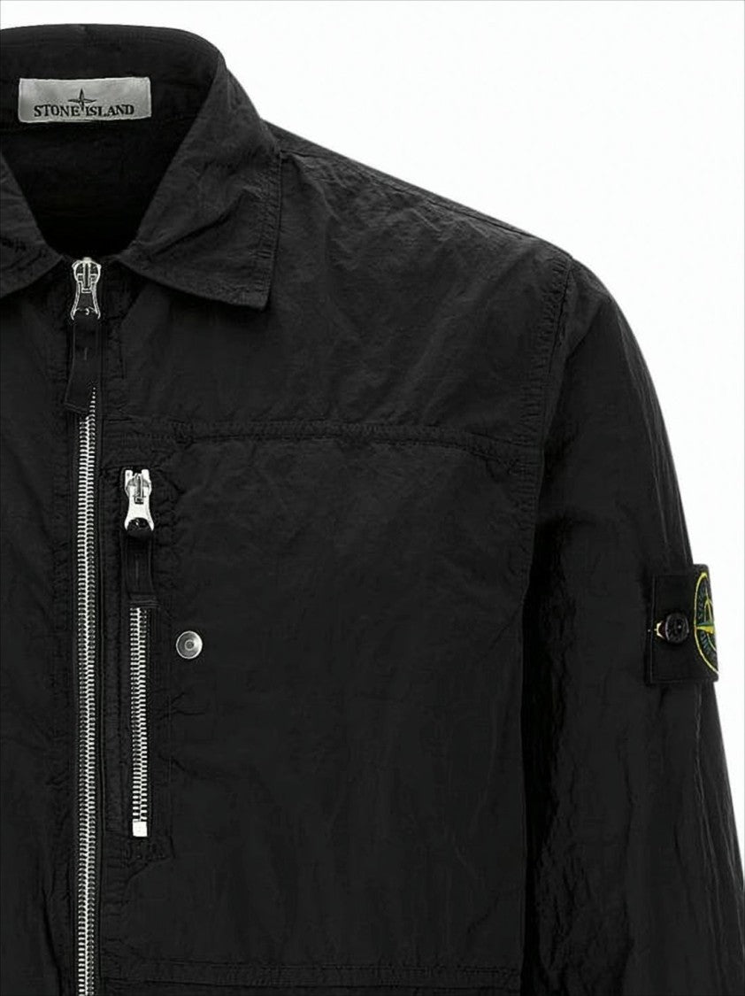 Stone Island Recycled Nylon Metal Overshirt With Minimalist Design